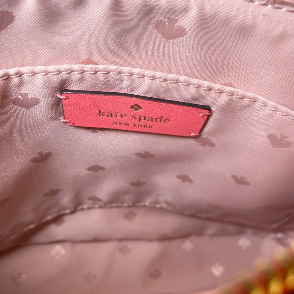🩷Kate Spade Harlow Crossbody Pink Hibiscus Pebbled Leather - Picture 8 of 11
